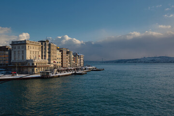 Fototapeta premium View of the historical part of Istanbul and the Bosphorus. Turkey