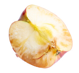 Sliced ripe apple isolated on a white