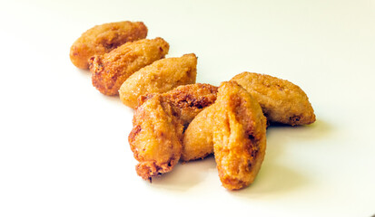 Croquettes surrounded by white background