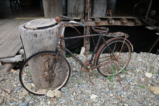 Vintage bicycle at the museum in Thailand