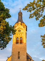 Fototapeta na wymiar Lutheran church in Dubulti, Jurmala, Latvia. 