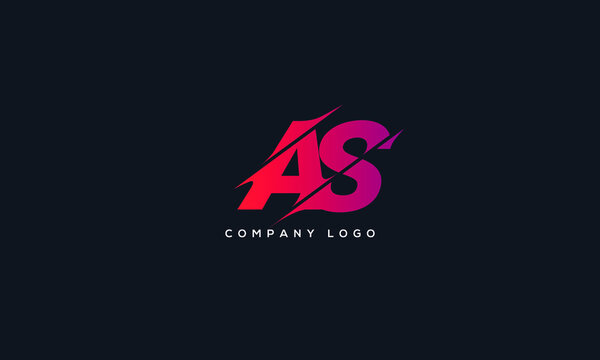 AS Letter Logo Design Template Vector