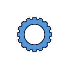 Vector Blue Gear concept icon or logo element