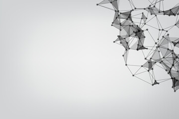 Vector banner design, Global network connection. Geometric connected. Background Technology connecting dots and line.