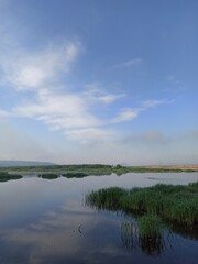 clouds over the lake