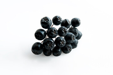 Bunch of currants on white background. Isolated. Copy space.