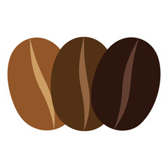 Set of coffee bean vector icon