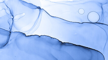 Obraz premium Space Backdrop. Indigo Blue Transparent Paint. Indigo Blue Space Backdrop. Creativity Drawing. Sketch Effect. Alcohol Ink Pattern. Graphic Template. Image.