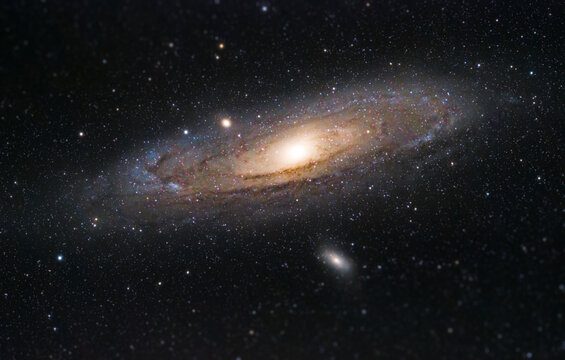 High Resolution Andromeda Galaxy Picture Through a Telescope