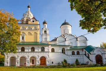Kirzhach city, Russia, Annunciation monastery.
 The Holy Annunciation diocesan Kirzhach monastery was founded by St. Sergius of Radonezh in 1358. In the 16th century, the monastery was rebuilt in ston