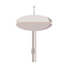 Mars settlement. Colonist houses flat icons. Vector illustration isolated.