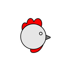 Color hen icon. Web design, mobile app.