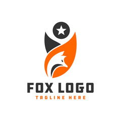 wild fox animal logo