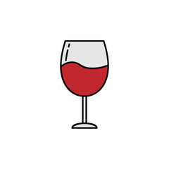 wine glass icon symbol simple logo vector illustration for graphic and web design.