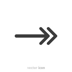 Arrows icon set in flat style on white background. Thin line. Web design. Vector illustration.