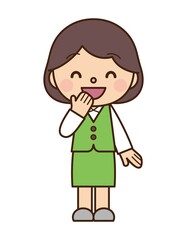 笑う 社員 女性