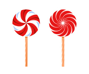 Christmas candy isolated on a white background