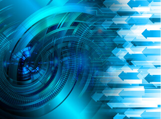 Blue cyber circuit future technology concept background
