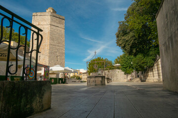 Fototapeta na wymiar Zadar Five wells square and historic architecture view, Dalmatia, Croatia.