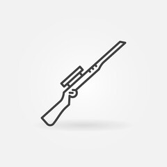 Sniper Rifle vector thin line concept icon or design element