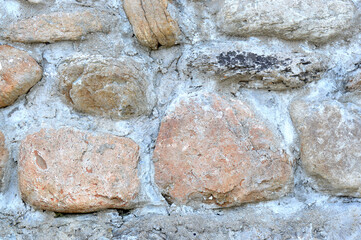 Old concrete wall texture background. Natural wallpaper. Pattern for decoration. Abstract background. Retro color effect. Vintage old stone wall, great design for any purposes.