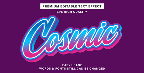 cosmic text effect style