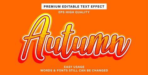 autumn text effect style
