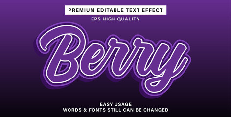 berry text effect style
