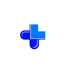 Doctor plus capsul stethoscope logo design health care and medical pharmacy vector symbols.