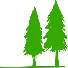 Flat of landscape green natural forest trees background 