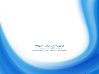 Obraz premium Modern elegant blue wave background