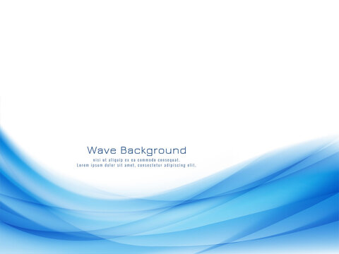 Beautiful blue wave modern decorative background © Tamarindarts