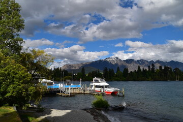 The view of mountains in Queenstown, New Zealand