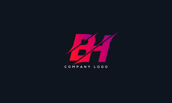 BH Letter Logo Design Template Vector