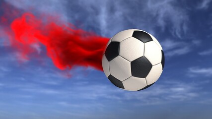 Football Red Smoke Sky