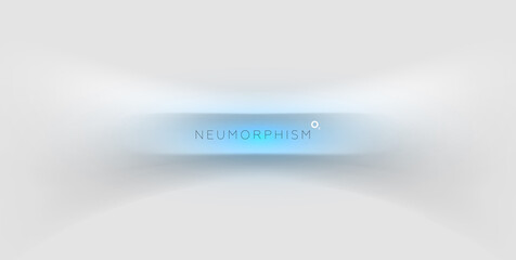 Trendy Neumorphism style liquid plastic interface background. Soft, clear and simple futuristic Neo Morphism shape elements design. Eps10 vector illustration.