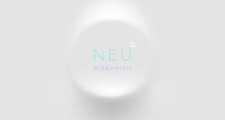 Trendy Neumorphism style liquid plastic interface background. Soft, clear and simple futuristic Neo Morphism shape elements design. Eps10 vector illustration.