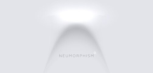 Trendy Neumorphism style liquid plastic interface background. Soft, clear and simple futuristic Neo Morphism shape elements design. Eps10 vector illustration.