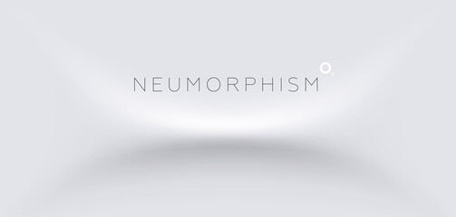 Trendy Neumorphism style liquid plastic interface background. Soft, clear and simple futuristic Neo Morphism shape elements design. Eps10 vector illustration.