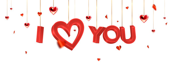 14 February Happy Valentines Day background composition template with 3d love hearts for trendy banner, placard, poster or wedding greeting card. Vector illustration