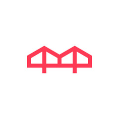 logo of a geometric shaped bridge