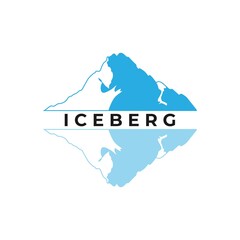 Obraz premium Ice berg vector logo illustration isolated on white background