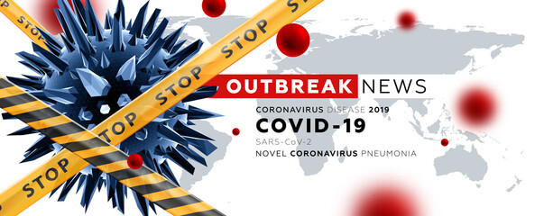 Virus pollution concept illustration for medical banners and Stay home and quarantine posters backgrounds design. Eps10 vector illustration