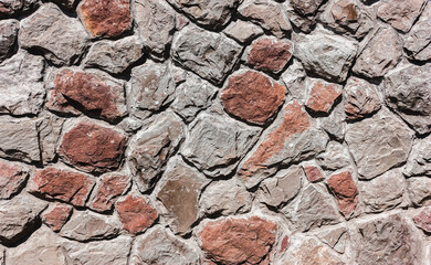 Abstract background of brown, old stones