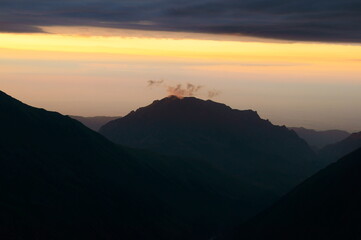 Panorama of mountain landscapes of the CAUCASUS