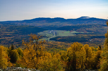 South Ural - autumn landscape in the mountains