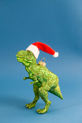 T-Rex mit Nikolaus Hut