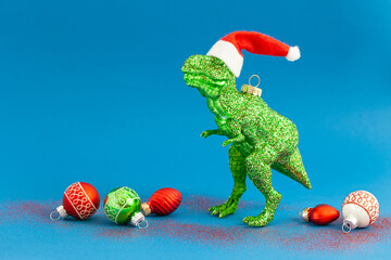 T-Rex mit Nikolaus Hut