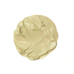 Natural cosmetic face mud sample isolated on white. Skin clay smear close up.	