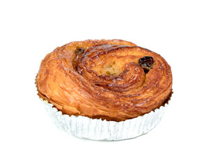 danish pastry isolated on white background
